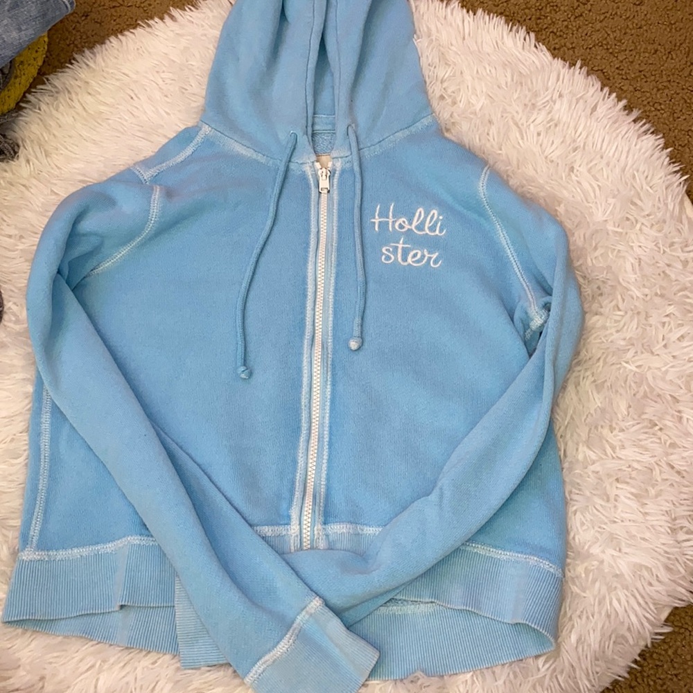 old school hollister hoodie zip up